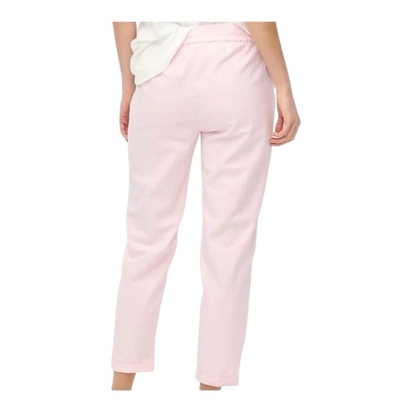 J. Crew Linen Blend Pull On Drawstring Cuffed Ankle Pants in Pale Pink Preppy - Picture 8 of 14
